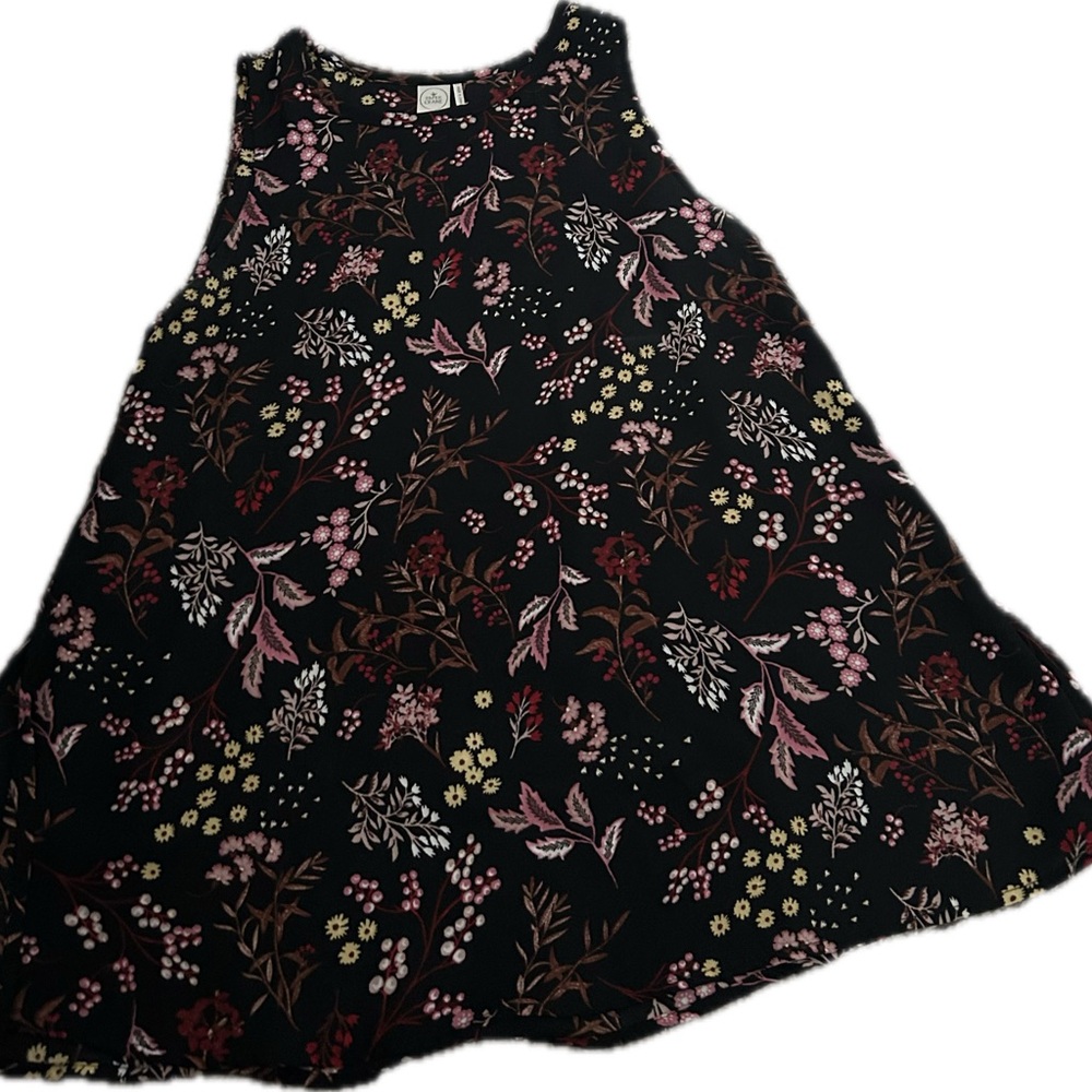 Paper Crane Black and Pink Floral Blouse
